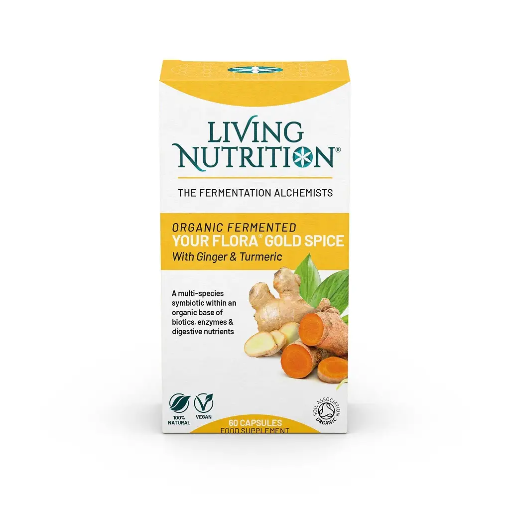 Verpakking Living Nutrition Your Flora Gold Spice